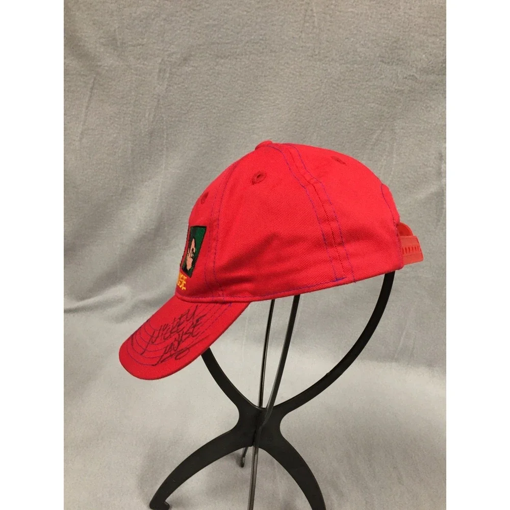 Vintage Mickey Mouse Disney Kids Red‎ Snapback Hat Embroidered Signatures 90s